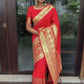 Trendy Saree Silk Red Weaving Saree
