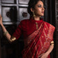 Trendy Saree Tussar Silk Red Woven Saree