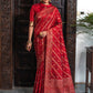 Trendy Saree Tussar Silk Red Woven Saree