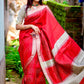 Trendy Saree Raw Silk Red Weaving Saree