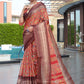 Contemporary Cotton Silk Red Digital Print Saree
