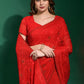 Contemporary Georgette Red Diamond Saree