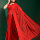 Contemporary Georgette Red Diamond Saree