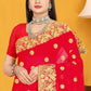 Contemporary Georgette Red Embroidered Saree