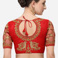 Blouse Silk Red Embroidered Blouse