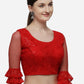 Blouse Net Red Embroidered Blouse