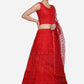 Lehenga Choli Net Red Embroidered Lehenga Choli