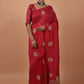 Classic Poly Silk Red Embroidered Saree