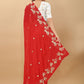 Contemporary Rangoli Silk Red Embroidered Saree