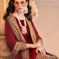 Straight Salwar Suit Velvet Red Embroidered Salwar Kameez