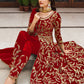 Trendy Suit Net Red Cord Work Salwar Kameez