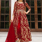 Trendy Suit Net Red Cord Work Salwar Kameez