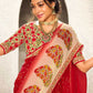 Classic Faux Chiffon Red Print Saree