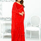 Classic Georgette Silk Red Patch Border Saree