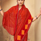 Classic Chiffon Red Foil Print Saree