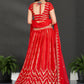 Lehenga Choli Georgette Red Embroidered Lehenga Choli