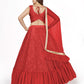 A Line Lehenga Georgette Red Embroidered Lehenga Choli