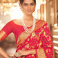 Classic Chiffon Red Jacquard Work Saree