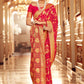 Classic Chiffon Red Jacquard Work Saree