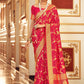 Classic Chiffon Red Jacquard Work Saree