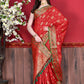 Trendy Saree Katan Silk Red Patch Border Saree