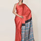 Designer Satin Red Digital Print Saree