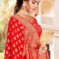 Traditional Saree Silk Red Patch Border Saree