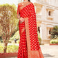Traditional Saree Silk Red Patch Border Saree
