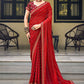 Trendy Saree Chiffon Red Embroidered Saree