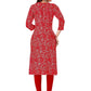 Casual Kurti Rayon Viscose Red Foil Print Kurtis