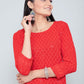 Party Wear Kurti Rayon Red Chikankari Work Kurtis