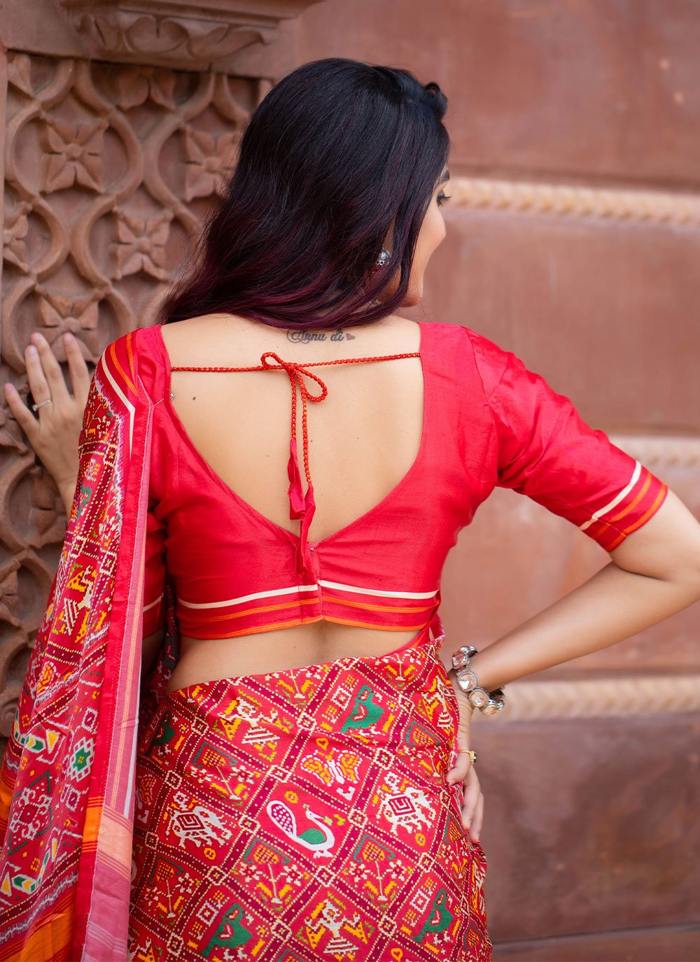 Classic Patola Silk Red Patola Print Saree