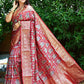 Trendy Saree Patola Silk Red Weaving Saree