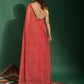 Casual Chiffon Red Mirror Saree