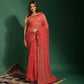 Casual Chiffon Red Mirror Saree