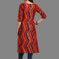 Party Wear Kurti Rayon Red Print Kurtis