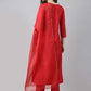 Salwar Suit Chinon Red Embroidered Salwar Kameez