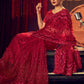 Contemporary Net Red Crystals Saree