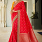 Classic Banarasi Silk Red Weaving Saree