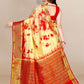 Classic Silk Red Patch Border Saree