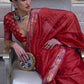 Classic Organza Red Weaving Saree