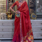 Classic Organza Red Weaving Saree