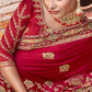 Designer Silk Viscose Red Diamond Saree