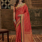 Contemporary Silk Red Weaving Saree