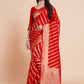 Trendy Saree Organza Silk Red Woven Saree