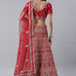 Lehenga Choli Silk Red Embroidered Lehenga Choli