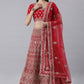 Lehenga Choli Silk Red Embroidered Lehenga Choli