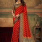 Trendy Saree Pure Dola Silk Red Swarovski Saree