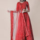 Lehenga Choli Tafeta Silk Red Embroidered Lehenga Choli