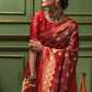 Trendy Saree Banarasi Silk Red Woven Saree